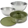 Fackelmann - Set pâtisserie moule à manqué et à savarin, 2 bols et 1 s...
