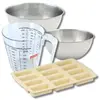 Set pâtisserie avec moule pour 12 barres de céréales, 2 bols à mixer, ...
