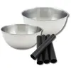 Set pâtisserie avec 4 moules tube 13 cm, 2 bols à mixer et 1 spatule Z...