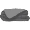 Poyet Motte Couette Microfibre 400g/m² CALGARY Acier & Argent 220x240cm