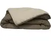 POYET MOTTE Couette Microfibre 400g/m² CALGARY Taupe & Lin 200x200cm