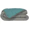 TOISON D'OR POYET MOTTE Couette Microfibre - 220 x 240 cm - Gris galet et Vert lac