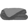 TOISON D'OR Couette d'été en microfibre bicolore polyester/microfibre gris clair