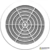 Grille d'aération PVC Autogyre avec moustiquaire blanche Ø 182 mm