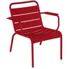 Fermob - Fauteuil lounge Luxembourg - Rouge - Aluminium - Designer Fré...