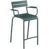 Fermob - Tabouret haut empilable Luxembourg - Gris - Aluminium - Desig...