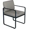 Fauteuil repas BELLEVIE - 92 bleu abysse - B8 gris taupe Fermob