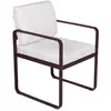 Fauteuil repas BELLEVIE - B9 cerise noire - blanc grisé Fermob