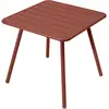 Fermob Table 4 Pieds 80x80 Luxembourg Ocre Rouge
