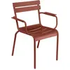 Fermob - Fauteuil empilable Luxembourg - Marron - Aluminium laqué - De...