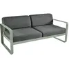 Canapé deux places BELLEVIE - 01 blanc coton - gris graphite Fermob