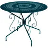 FERMOB Table de jardin Montmartre - Acier - Bleu Acapulco - 4 personnes