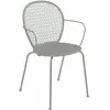 Fermob - Fauteuil empilable Lorette - Gris - Acier laqué - Designer Fr...