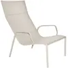 Fermob - Fauteuil lounge empilable Cadiz - Gris - Toile Batyline - Des...