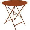 Fermob - Table ronde Bistro - Orange - Acier laqué - Designer Studio F...