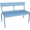 Fermob - Banc avec dossier Luxembourg - Bleu - Aluminium - Designer Fr...