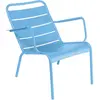Fermob - Fauteuil bas Luxembourg - Bleu - Aluminium - Designer Frédéri...