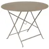 FERMOB Table de jardin Bistro - Ronde - Acier - Muscade - 4 personnes