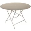 FERMOB Table de jardin Bistro - Ronde - Acier - Muscade - 6 personnes