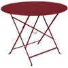 FERMOB Table de jardin Bistro - Ronde - Acier - Piment - 6 personnes
