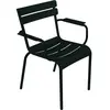 Fermob - Fauteuil empilable Luxembourg - Noir - Aluminium laqué - Desi...