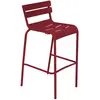 Fermob - Tabouret haut empilable Luxembourg - Rouge - Aluminium laqué ...