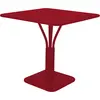 Fermob - Table carrée Luxembourg - Rouge - Aluminium laqué - Designer Frédéric Sofia