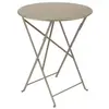 FERMOB Table de jardin Bistro pliante - Ronde - Acier - Muscade - 2 personnes