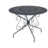 FERMOB Table de jardin Montmartre - Acier - Gris carbone - 4 personnes