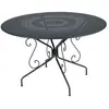 FERMOB Table de jardin Montmartre - Ronde - Acier - Carbone - 6 personnes