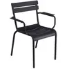 Fermob - Fauteuil empilable Luxembourg - Gris - Aluminium laqué - Desi...