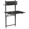 Table Balcon Rectangulaire Rabattable 57 x 77 cm Bistro en Acier FERMOB  Métal