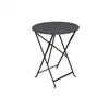 FERMOB Table de jardin pliante Bistro en métal coloris carbone Ø.60 x H.74 cm