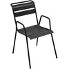 Fermob - Fauteuil bridge empilable Monceau - Noir - Acier peint - Desi...