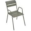 Fermob - Fauteuil bridge empilable Monceau - Gris - Acier peint - Desi...