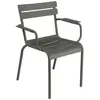 Fermob - Fauteuil empilable Luxembourg - Gris - Aluminium laqué - Desi...