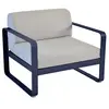 Fauteuil Bellevie Gris Flanelle en Aluminium FERMOB  Métal / Tissus