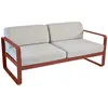 Canapé deux places BELLEVIE - gris flanelle - 20 ocre rouge Fermob