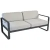 Canapé deux places BELLEVIE - 47 anthracite mat - gris flanelle Fermob