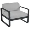 Fauteuil Bellevie Gris Flanelle en Aluminium FERMOB  Métal / Tissus