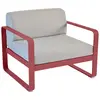 Fauteuil Bellevie Gris Flanelle en Aluminium FERMOB  Métal / Tissus