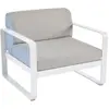 Fauteuil Bellevie Gris Flanelle en Aluminium FERMOB  Métal / Tissus