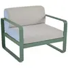 Fauteuil Bellevie Gris Flanelle en Aluminium FERMOB  Métal / Tissus