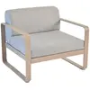 Fauteuil Bellevie Gris Flanelle en Aluminium FERMOB  Métal / Tissus