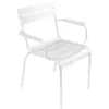 Fermob - Fauteuil empilable Luxembourg - Blanc - Aluminium laqué - Des...
