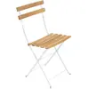 Lot de 2 Chaises Pliantes Bistro Naturel en Acier et en Bois FERMOB  Métal