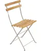 Fermob Lot de 2 Chaises Pliantes Bistro Naturel en Acier et en Bois Métal
