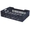 GILAC Caisse ajourée avec poignées 600 x 400 - Gris - 40 L