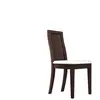 Chaise AROLLA coloris blanc/bois foncé