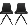 SCIAE SALON Chaise SNAPP - CHAISE TISSU NOIR PIED METAL